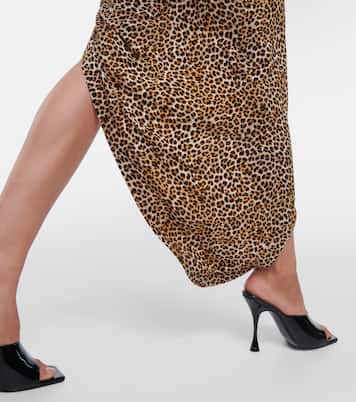 Cayla leopard-print asymmetric maxi dress | Norma Kamali