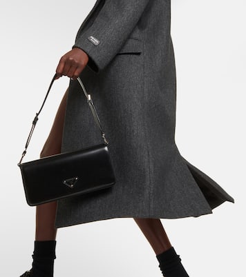 Double-breasted virgin wool coat | Prada