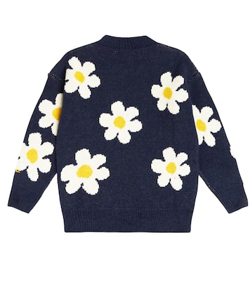 Floral intarsia wool-blend sweater | Bobo Choses