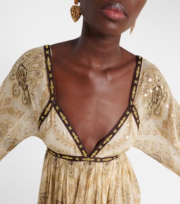Robe longue en jacquard de soie mélangée | Etro