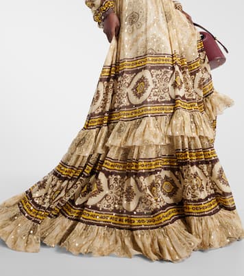 Robe longue en jacquard de soie mélangée | Etro