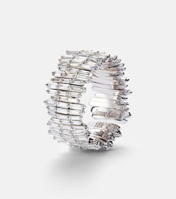 18kt white gold ring with diamonds | Suzanne Kalan
