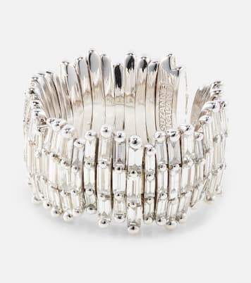Bague Classic Triple Row en or blanc 18 ct et diamants | Suzanne Kalan