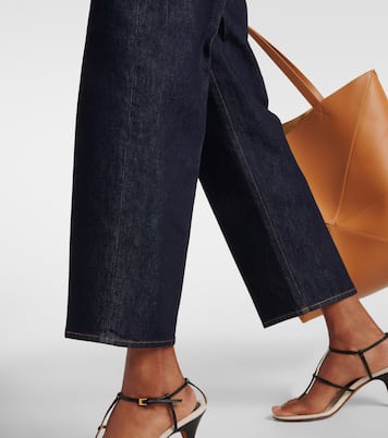 Jeans rectos cropped de tiro alto | Loro Piana