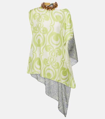Printed silk-blend twill top  | Dries Van Noten