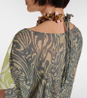 Printed silk-blend twill top  | Dries Van Noten