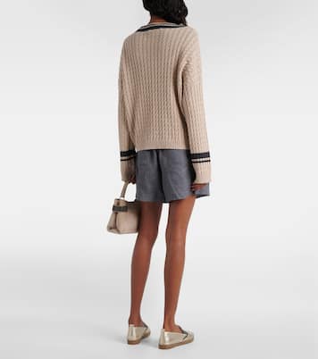 Pull en coton mélangé à sequins | Brunello Cucinelli