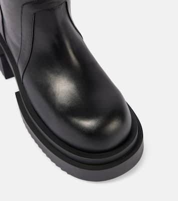 Wader leather over-the-knee boots | Rick Owens
