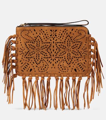 Clutch in suede con frange | Isabel Marant