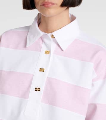 Polo in jersey di cotone a righe | Ganni