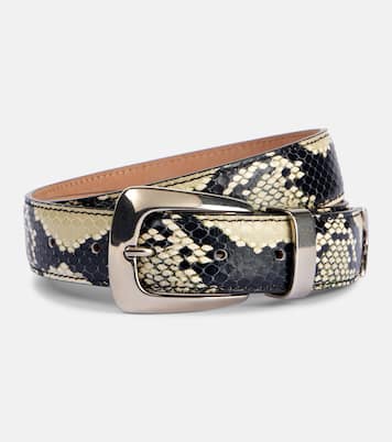 Benny snake-effect leather belt | Khaite