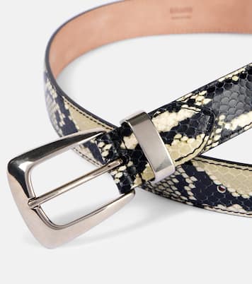 Benny snake-effect leather belt | Khaite