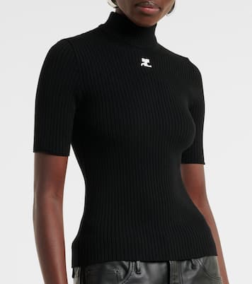 Top Reedition in maglia a coste | Courrèges