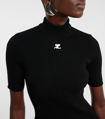 Top Reedition in maglia a coste | Courrèges