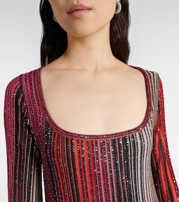 Abito lungo a righe con lamé | Missoni
