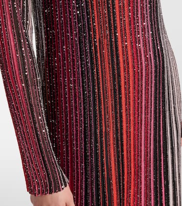 Abito lungo a righe con lamé | Missoni