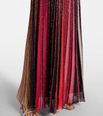 Abito lungo a righe con lamé | Missoni