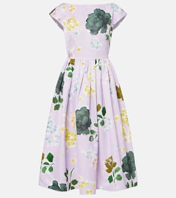 Abito midi in faille di misto cotone | Erdem
