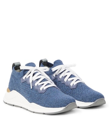 Sneakers in canvas e suede | Brunello Cucinelli Kids