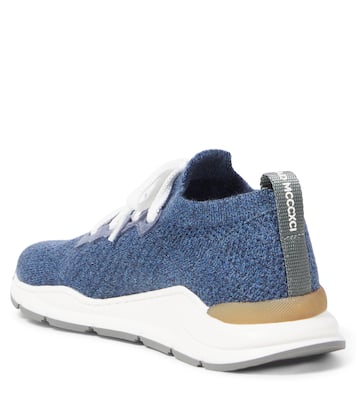 Sneakers in canvas e suede | Brunello Cucinelli Kids