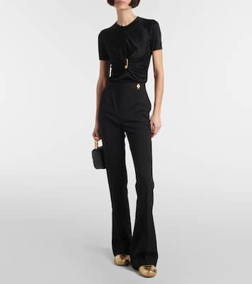 Galaxia metallic leather sneakers | Versace