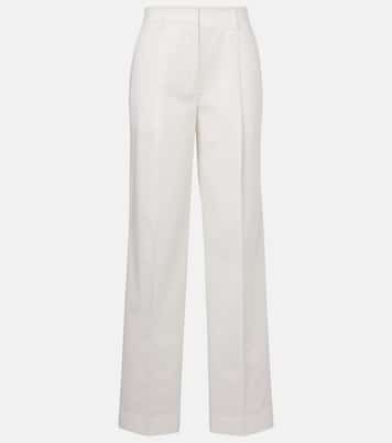 Pantaloni regular in cotone a vita alta | Toteme