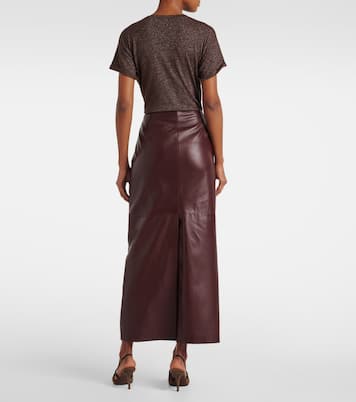 Maxirock aus Leder | Brunello Cucinelli