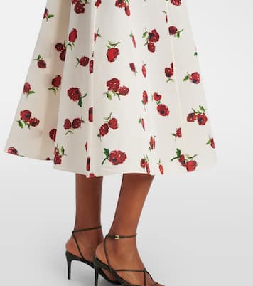 Isabella printed silk and cotton midi dress | Khaite