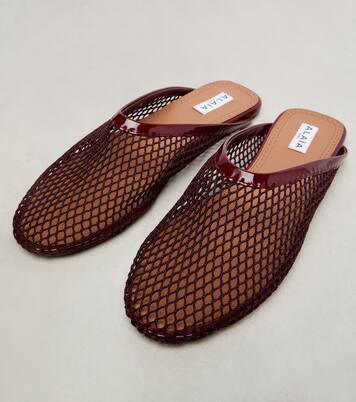 Classique fishnet mules | Alaïa