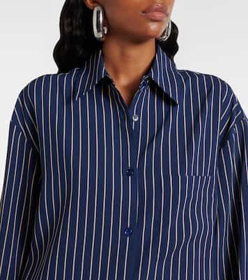 Chemise Lui rayée en soie | The Frankie Shop