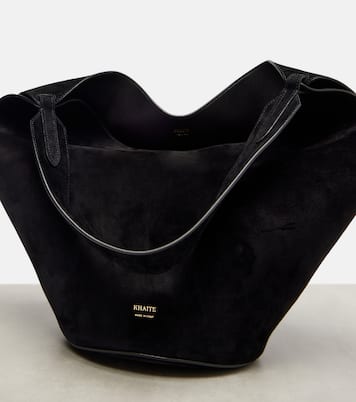 Tote Lotus Small aus Veloursleder | Khaite