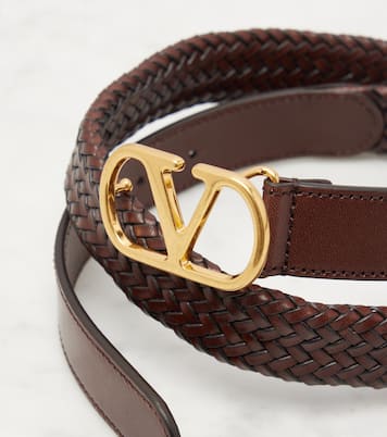 Cintura VLogo in pelle intrecciata | Valentino Garavani