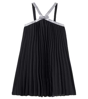 Medusa crystal embellishments georgette dress | Versace Kids