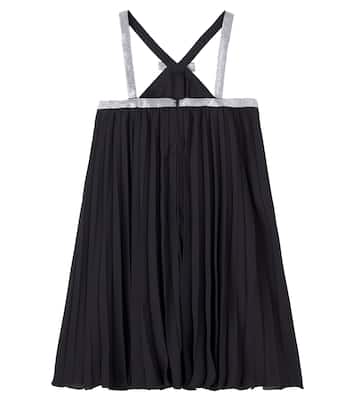 Medusa crystal embellishments georgette dress | Versace Kids