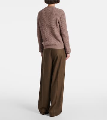 Cardigan in cashmere a trecce | Loro Piana