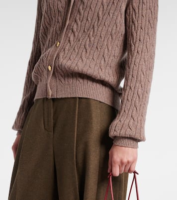 Cardigan in cashmere a trecce | Loro Piana