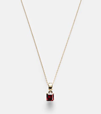 Halskette aus 10kt Gelbgold mit Granat | Stone and Strand