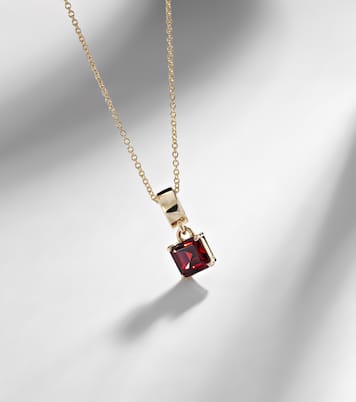 Halskette aus 10kt Gelbgold mit Granat | Stone and Strand