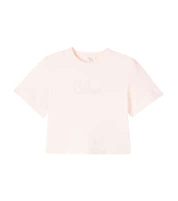 로고 코튼 저지 티셔츠 | Chloé Kids