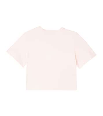 로고 코튼 저지 티셔츠 | Chloé Kids