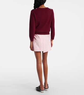 Argyle wool and cashmere cardigan | Ganni