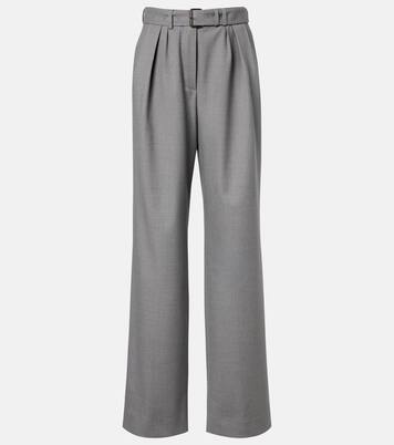 Belted wool-blend wide-leg pants | Dries Van Noten