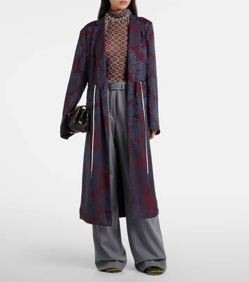 Belted wool-blend wide-leg pants | Dries Van Noten