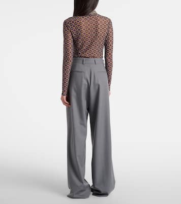 Belted wool-blend wide-leg pants | Dries Van Noten