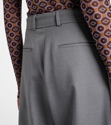 Belted wool-blend wide-leg pants | Dries Van Noten