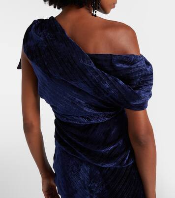 Cyane one-shoulder velvet midi dress | Isabel Marant