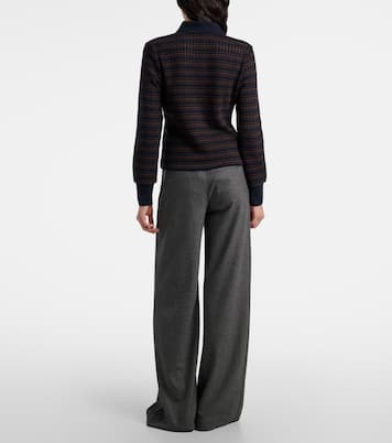 Kamal striped polo sweater | Veronica Beard