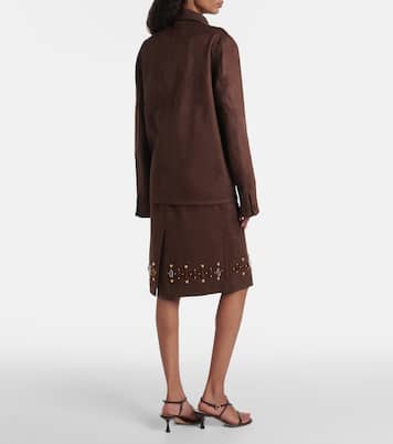 Chaqueta de ante sintético adornada | Xu Zhi