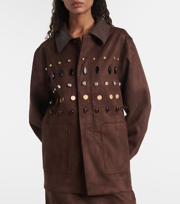 Chaqueta de ante sintético adornada | Xu Zhi