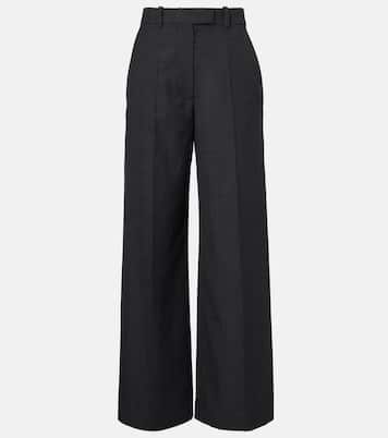 Brickell plaid wide-leg pants | The Frankie Shop
